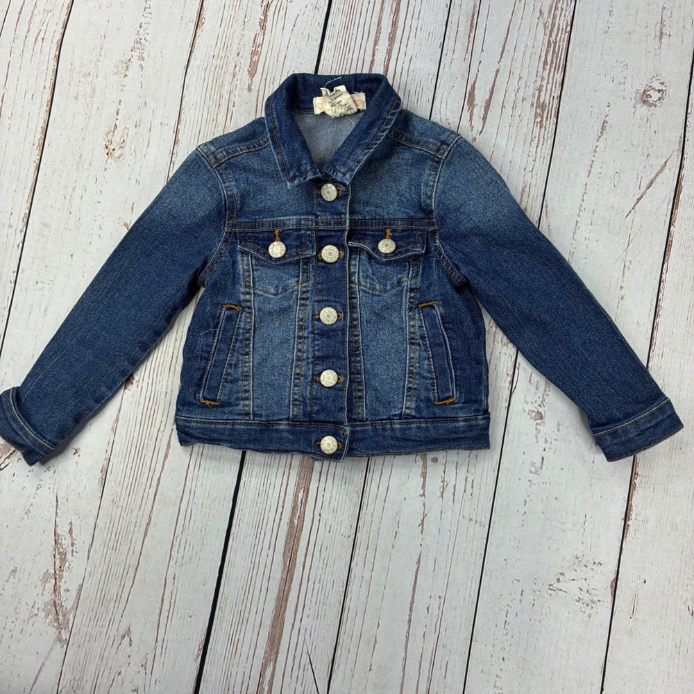 Soho Blue Kids Denim Trucker Jacket Medium Wash Blue Size 4 SK-KDS20133X-2